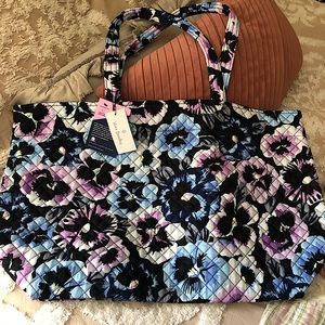 Vera Bradley® Grand Tote in Plum Pansies
